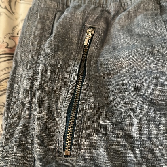 Athleta Chambray Linen Wide Leg Pants - Picture 2 of 4